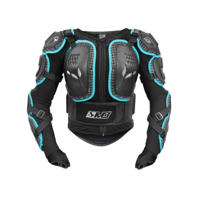 Мотозащита черепаха женская Madbull ARMORA Women Jacket черный/синий